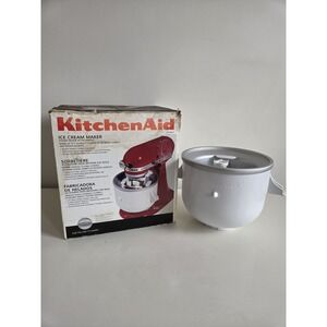 KitchenAid Ice Cream Maker Stand Mixer Attachment Bowl New Open Box read